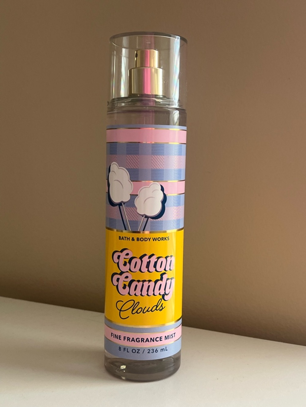 Bath & Body Works Cotton Candy Clouds Fragrance Mist - Pink, Blue & Yellow
